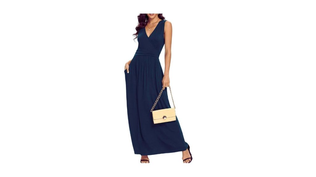 LILBETTER Women V Neck cleme maxi dress, OfferPetal